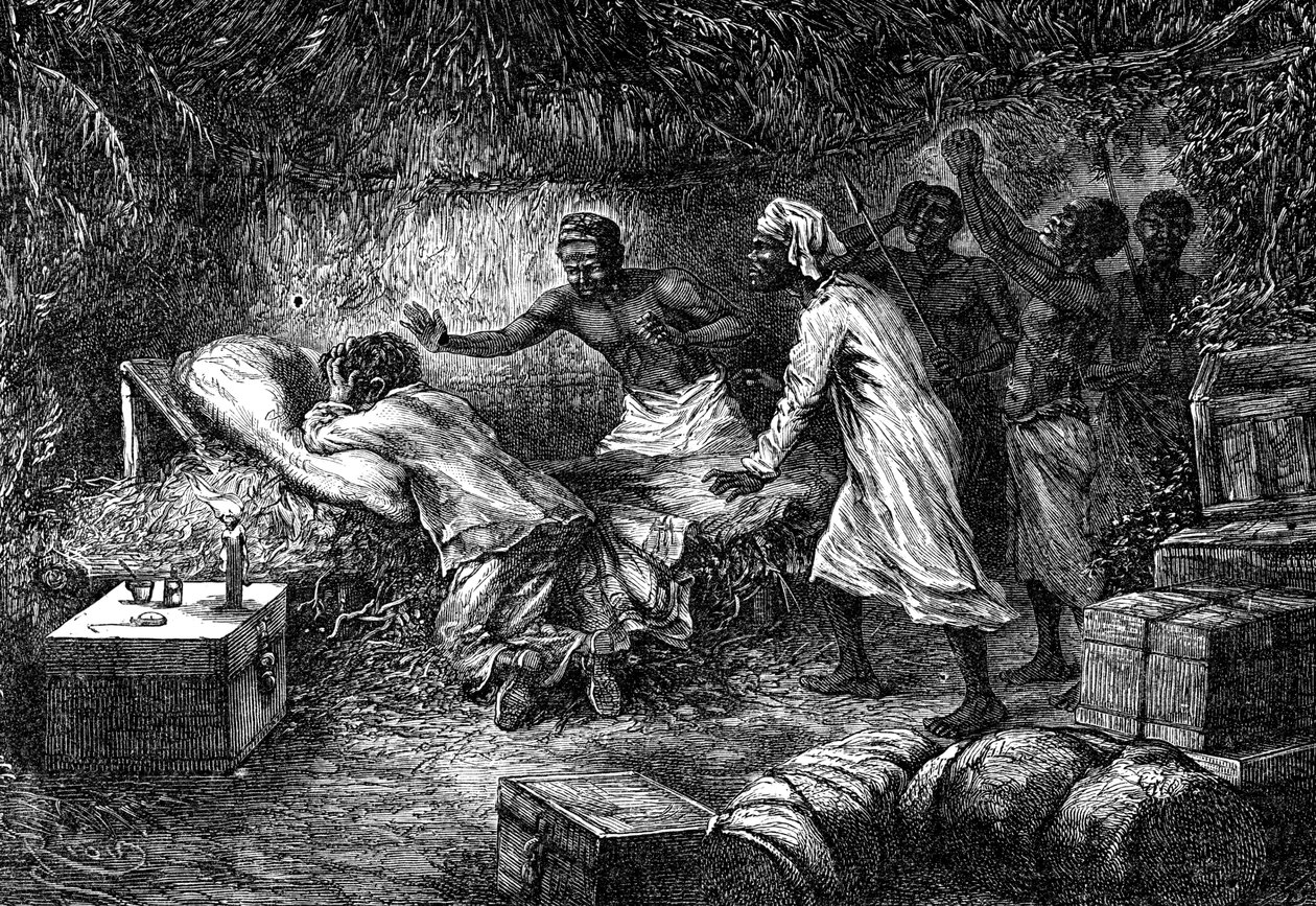 David Livingstones død, skotsk missionær og opdagelsesrejsende, 1. maj 1873 1877 af Unbekannt