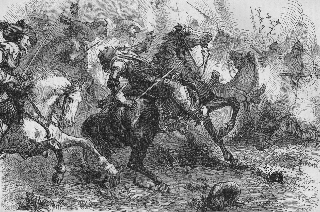Falklands død, i Newbury, 20. september 1643, c1880 af Unbekannt