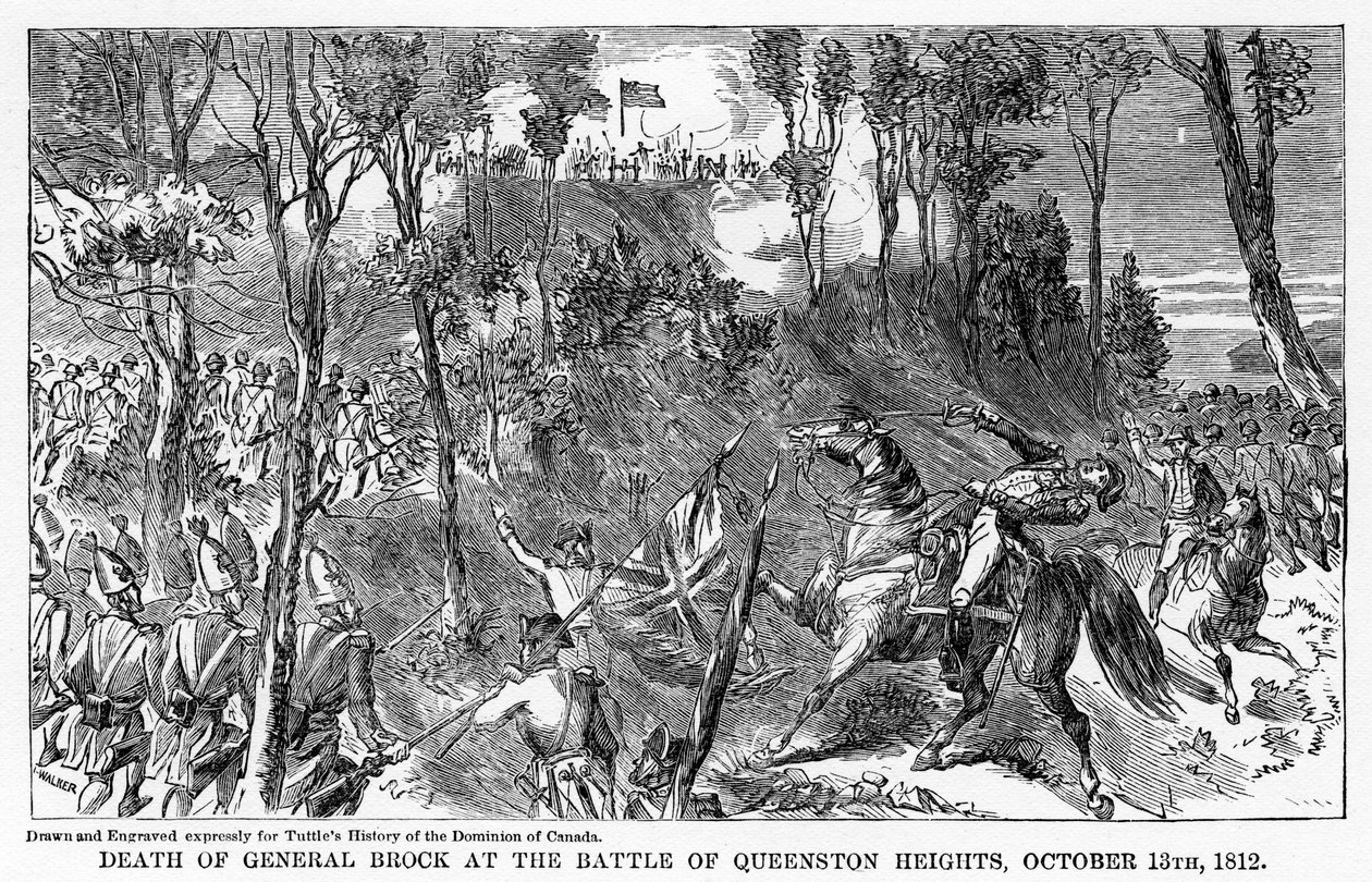 General Brocks død i slaget ved Queenston Heights, 13. oktober 1812, 1877 af Unbekannt