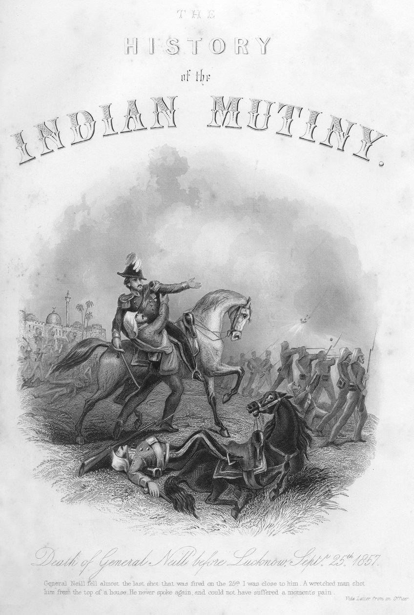 General Neills død før Lucknow, 25. september 1857, c1860 af Unbekannt
