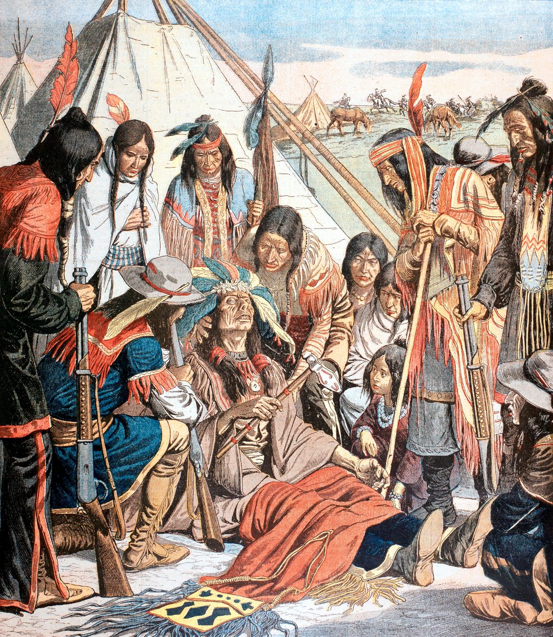 Josephs død, chef for Nez-Perce, 1877 1904 af Unbekannt