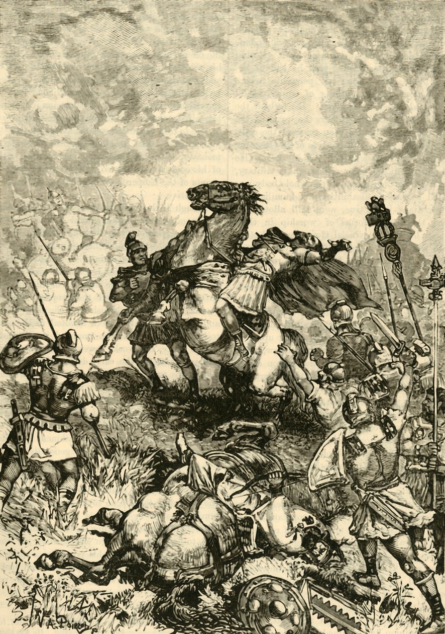 Julian den Frafaldne Død, 1890. af Unbekannt