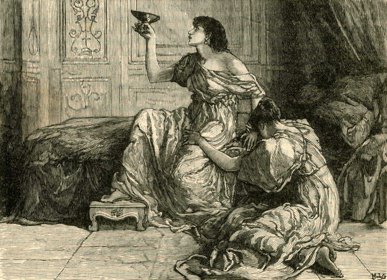 Sophonisbas død, 1890. af Unbekannt