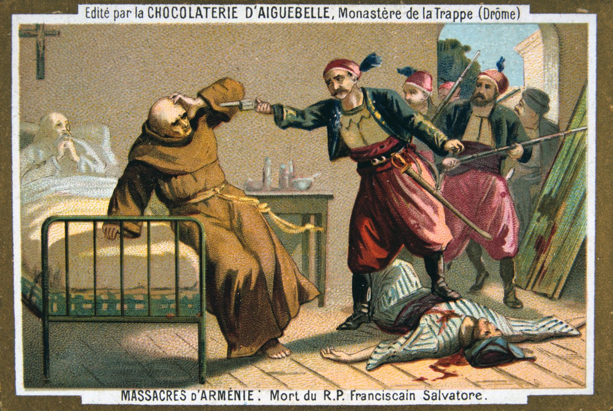 Død af pastor Fader Salvatore, en franciskanermunk, 1895 af Unbekannt