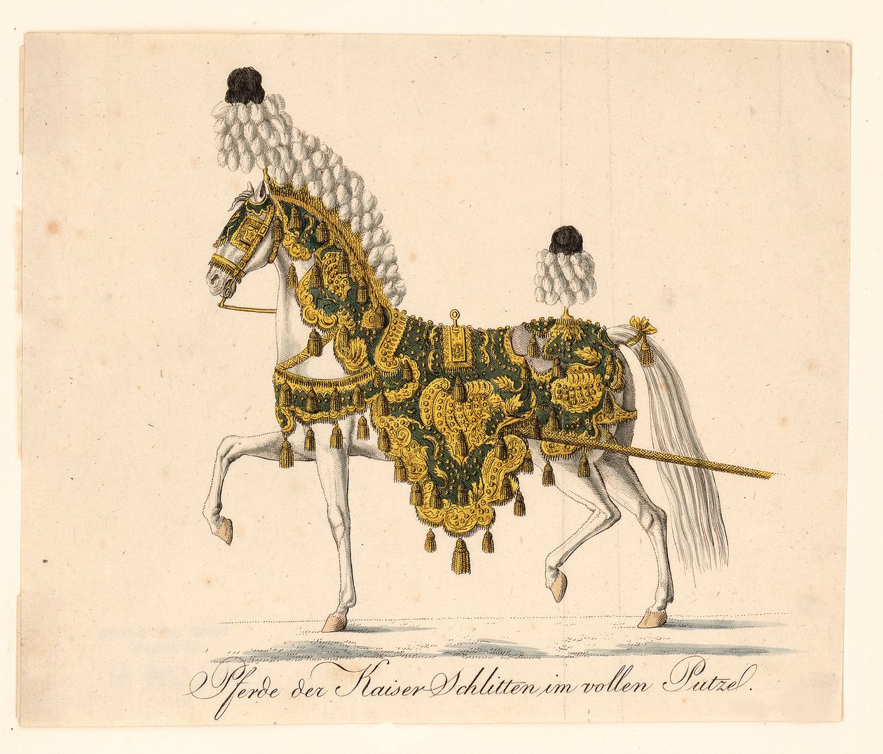 Dekorerede hestemøbler af kejsernes ceremonielle hestetrukne vogne, 1815 af Unbekannt