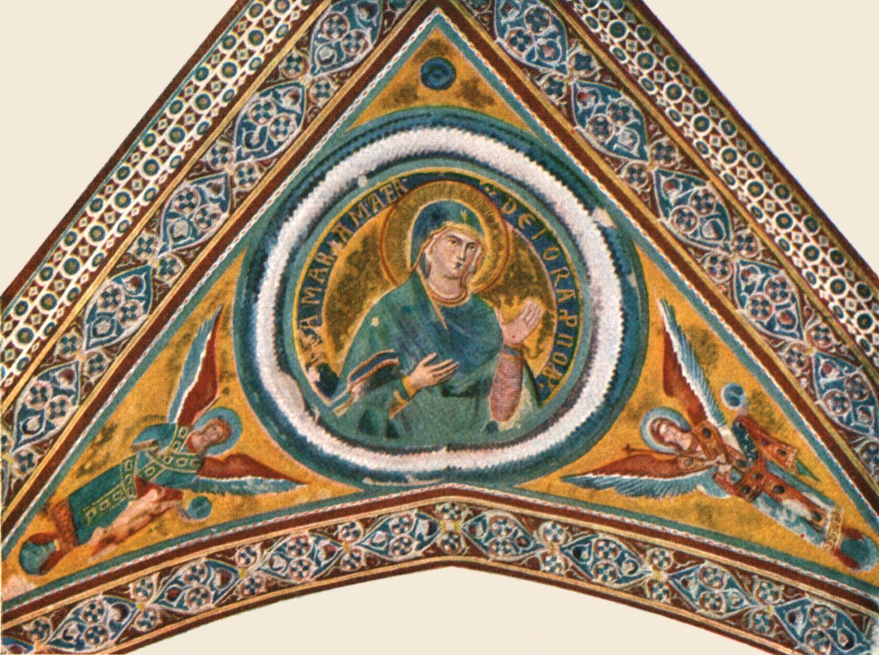 Dekoration i basilikaen Saint Francis, Assisi, Italien, 1928. af Unbekannt