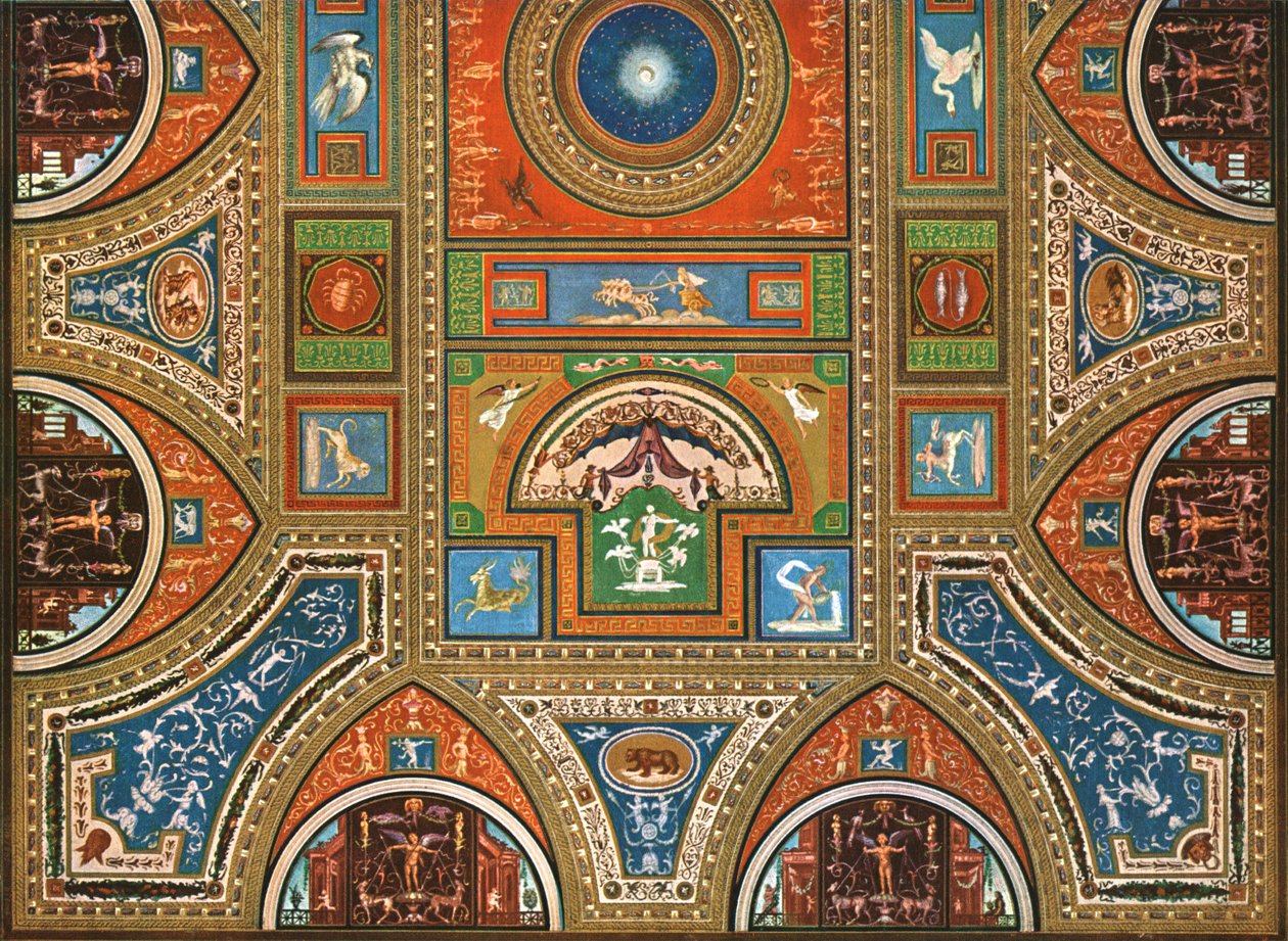 Udsmykning i Borgia Apartments, Apostolic Palace, Vatikanet, Rom, Italien, 1928. af Unbekannt