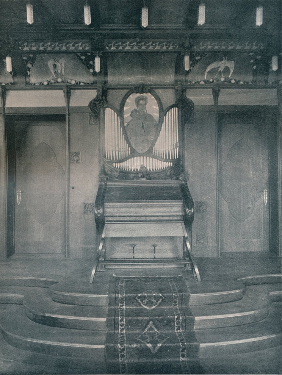 Dekorationer til et musikrum af Fritz Erler, c1899 af Unbekannt