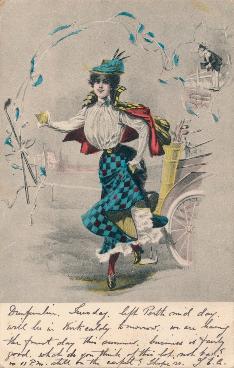 Dekorativ kvindelig golfspiller 1, c1904 af Unbekannt