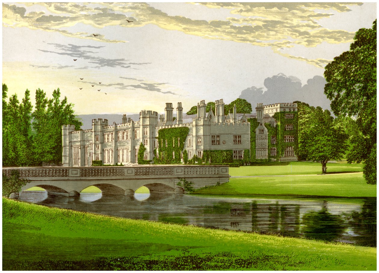 Deene Park, Northamptonshire, hjemsted for grevinden af Cardigan, c1880 af Unbekannt