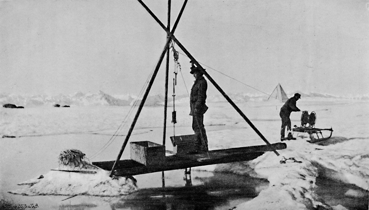Dybvandstemperatur. Op med termometeret. 12. juli 1894, 1894 1897 af Unbekannt