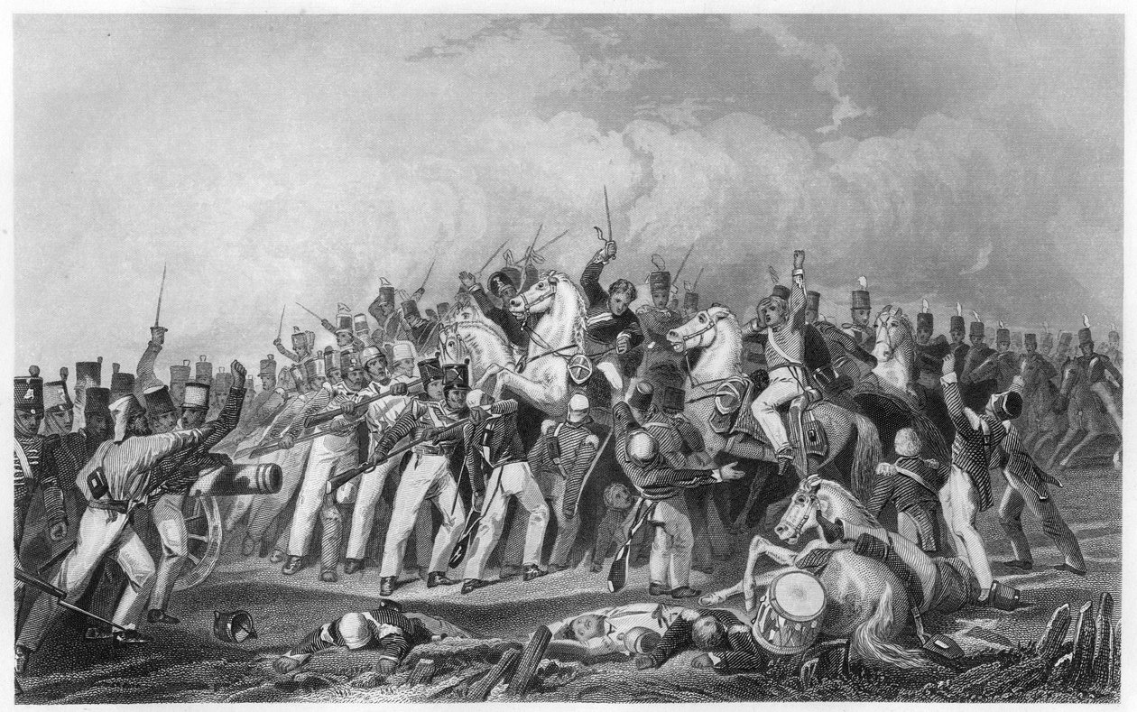 Sealkote-mytteriernes nederlag af general Nicholsons kolonne, 1857, c1860 af Unbekannt