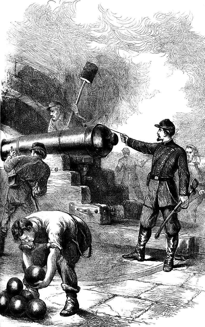 Forsvar af Fort Sumter, South Carolina, 1861 c1880 af Unbekannt