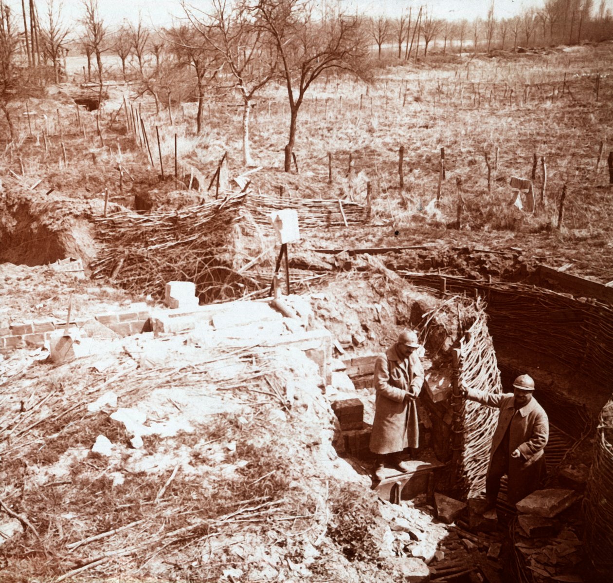 Forsvar, Craonne, Nordfrankrig, c1914-c1918 af Unbekannt