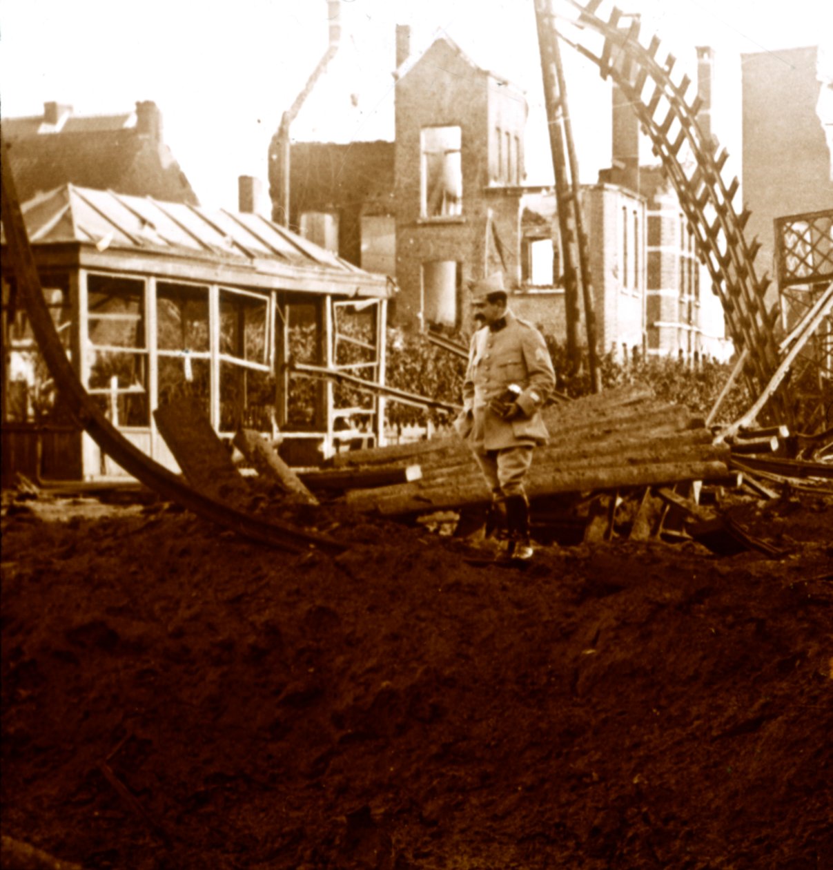 Deinze station, Flandern, Belgien, c1914-c1918 af Unbekannt