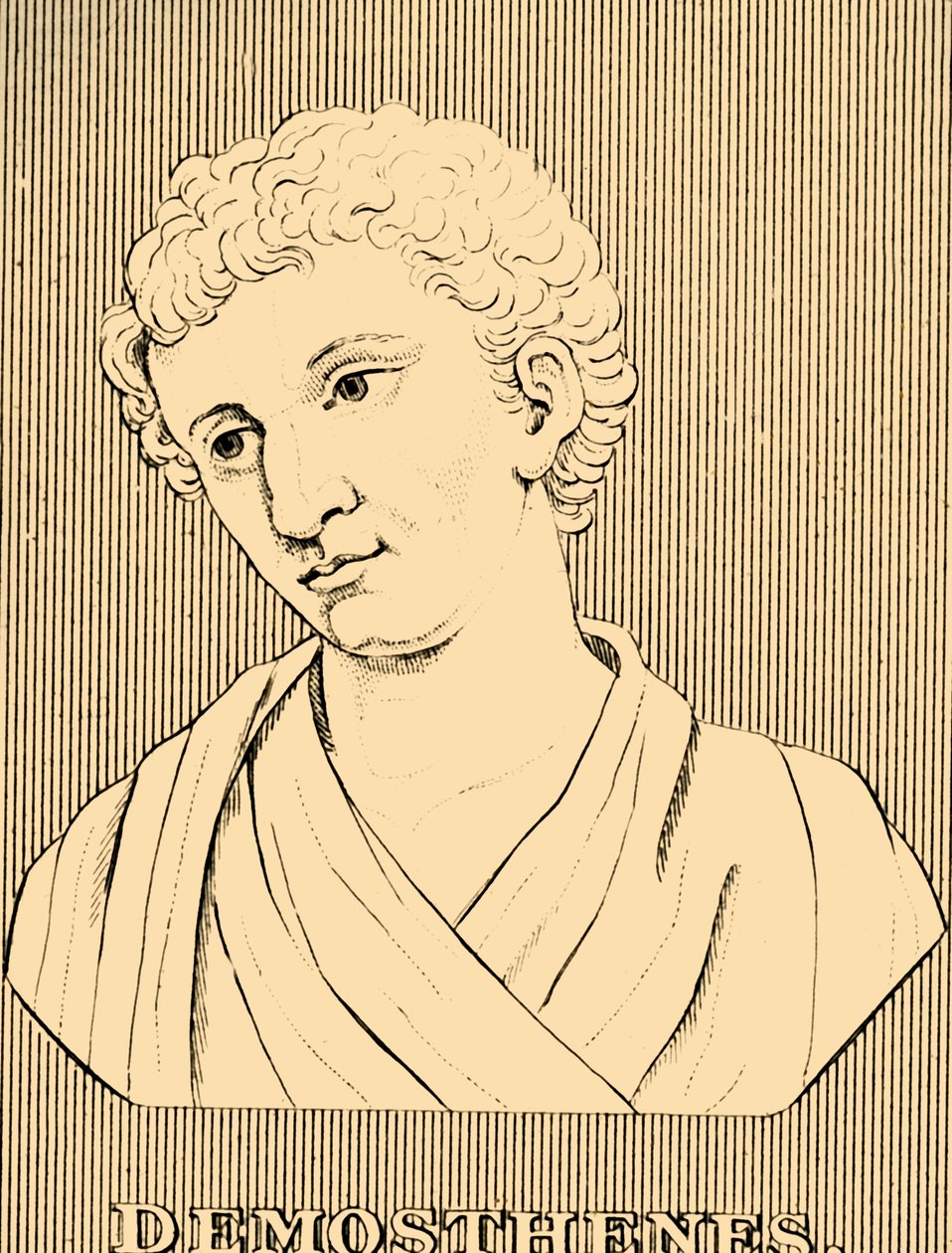 Demosthenes, 384-322 f.Kr., 1830. af Unbekannt