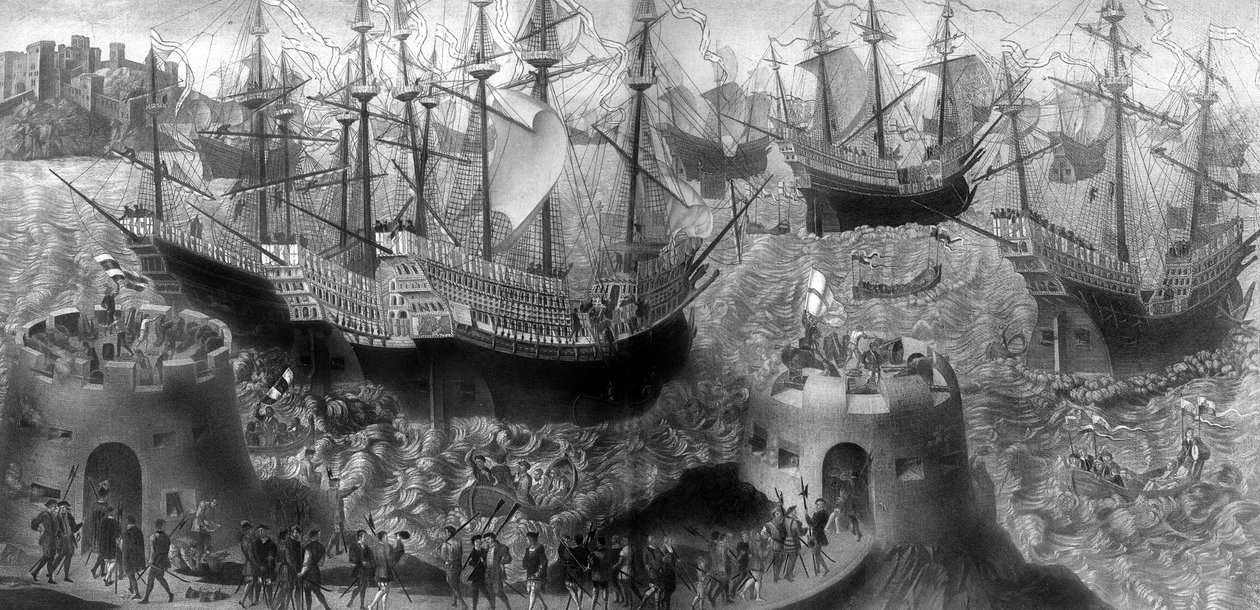 Henry VIIIs afgang fra Dover, maj 1520, 1902 af Unbekannt
