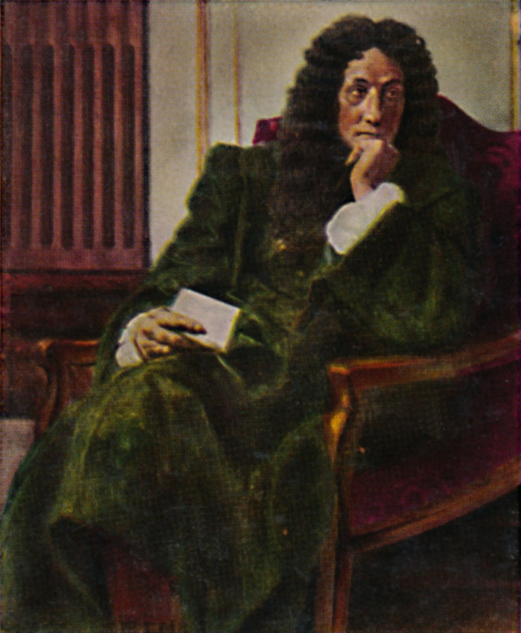 Filosoffen Leibniz 1646-1716. - Maleri af C. Meyer, 1934. af Unbekannt