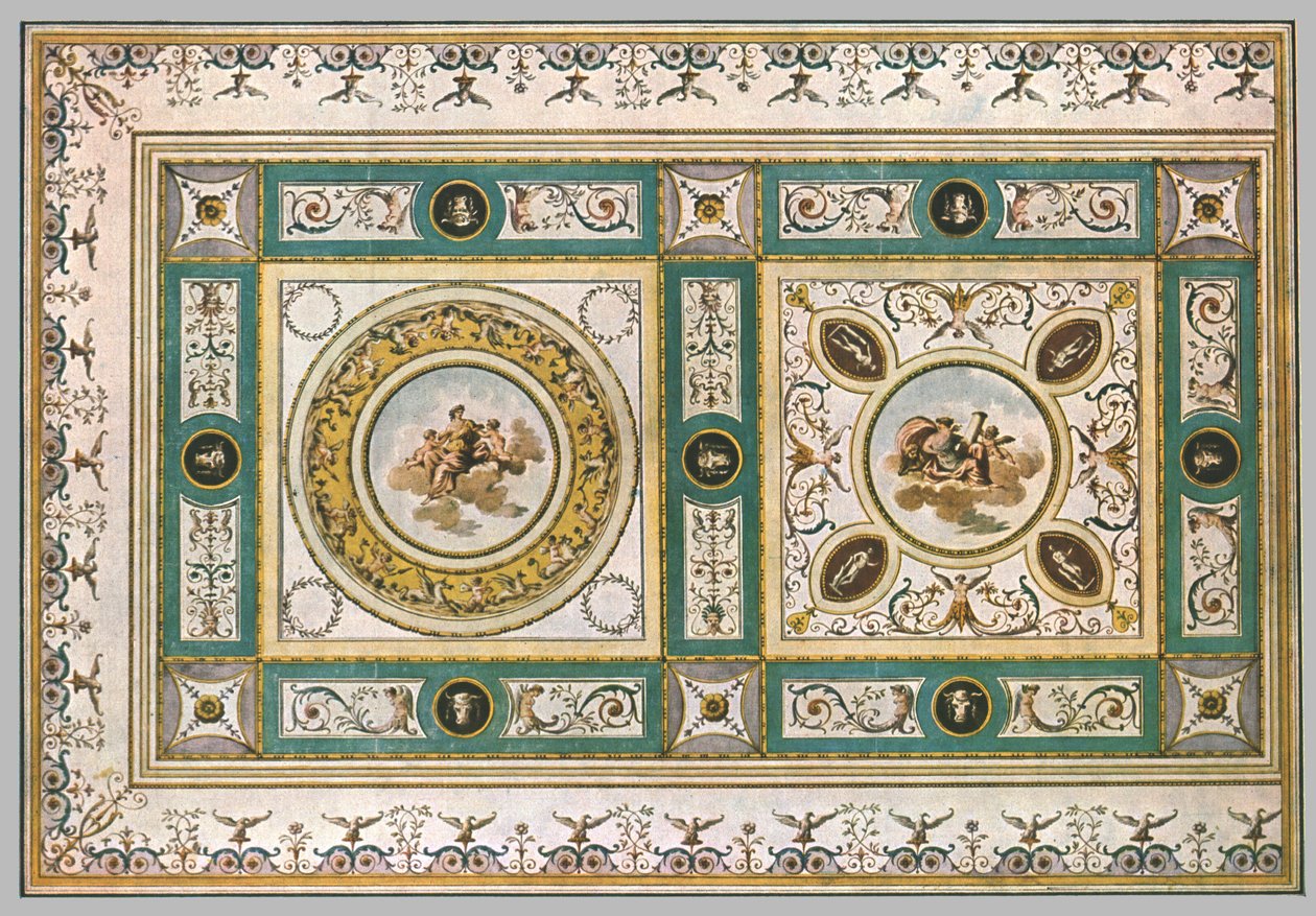 Design til et loft i en stue, Italien, 1928. af Unbekannt