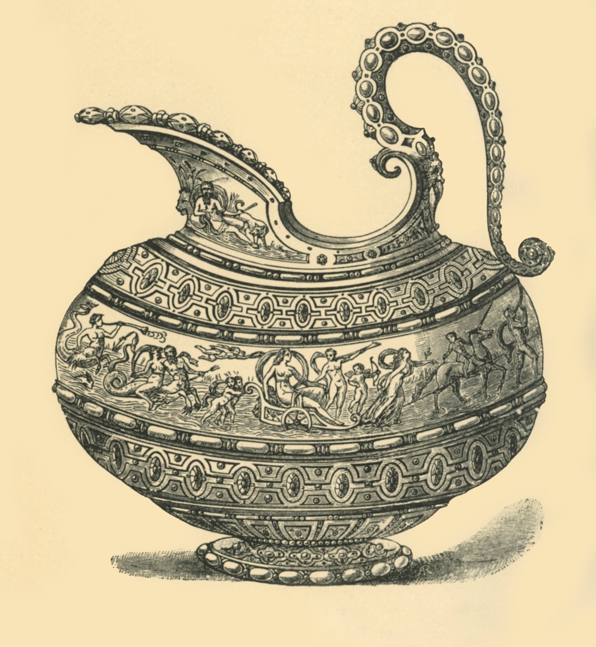 Design til en kande, 1881. af Unbekannt