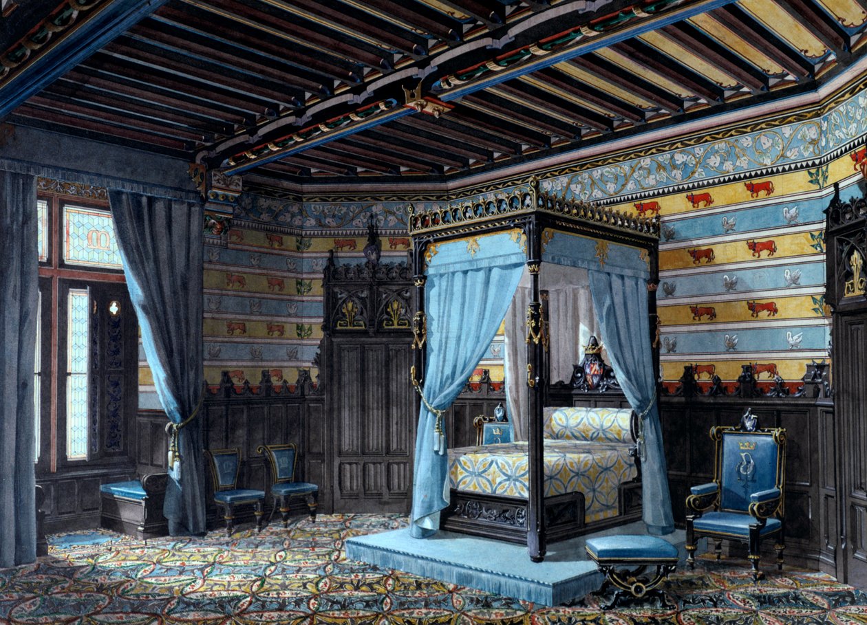Design til et interiør, 1868 af Unbekannt