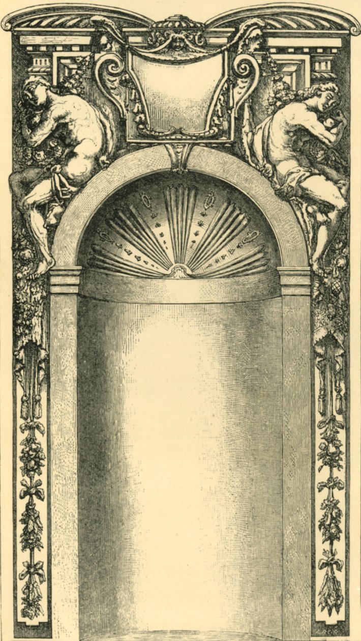 Design til udsmykning af en niche, slutningen af det 16. århundrede, 1881. af Unbekannt
