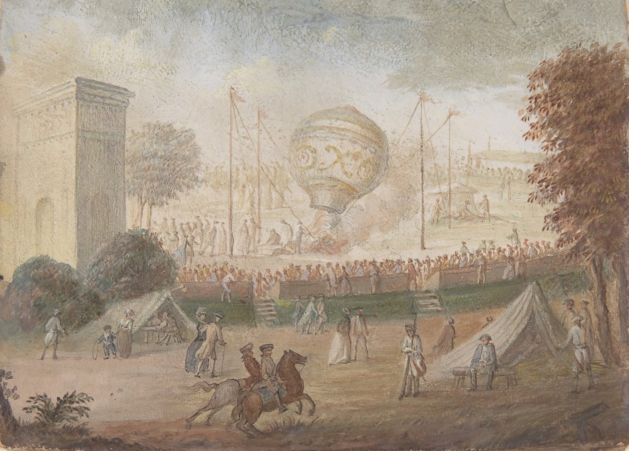 Design til toppen og fire sider af en snusdåse med scener, der viser opstigningen..., ca. 1784-89. af Unbekannt