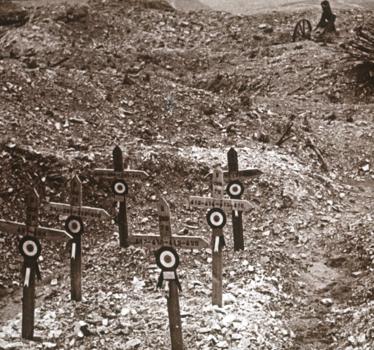 Ødelagt batteri, Fort Vaux, Nordfrankrig, c1914-c1918 af Unbekannt
