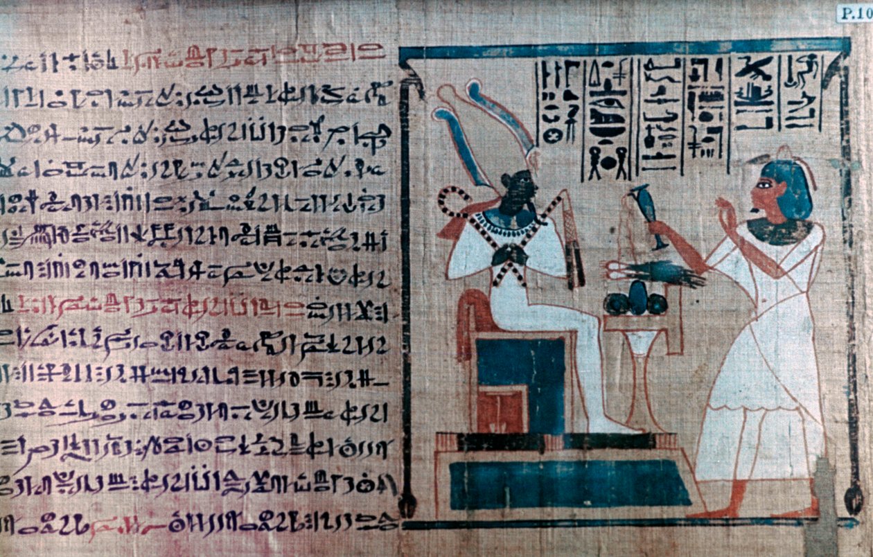 Detalje fra en gammel egyptisk dødebog af Unbekannt