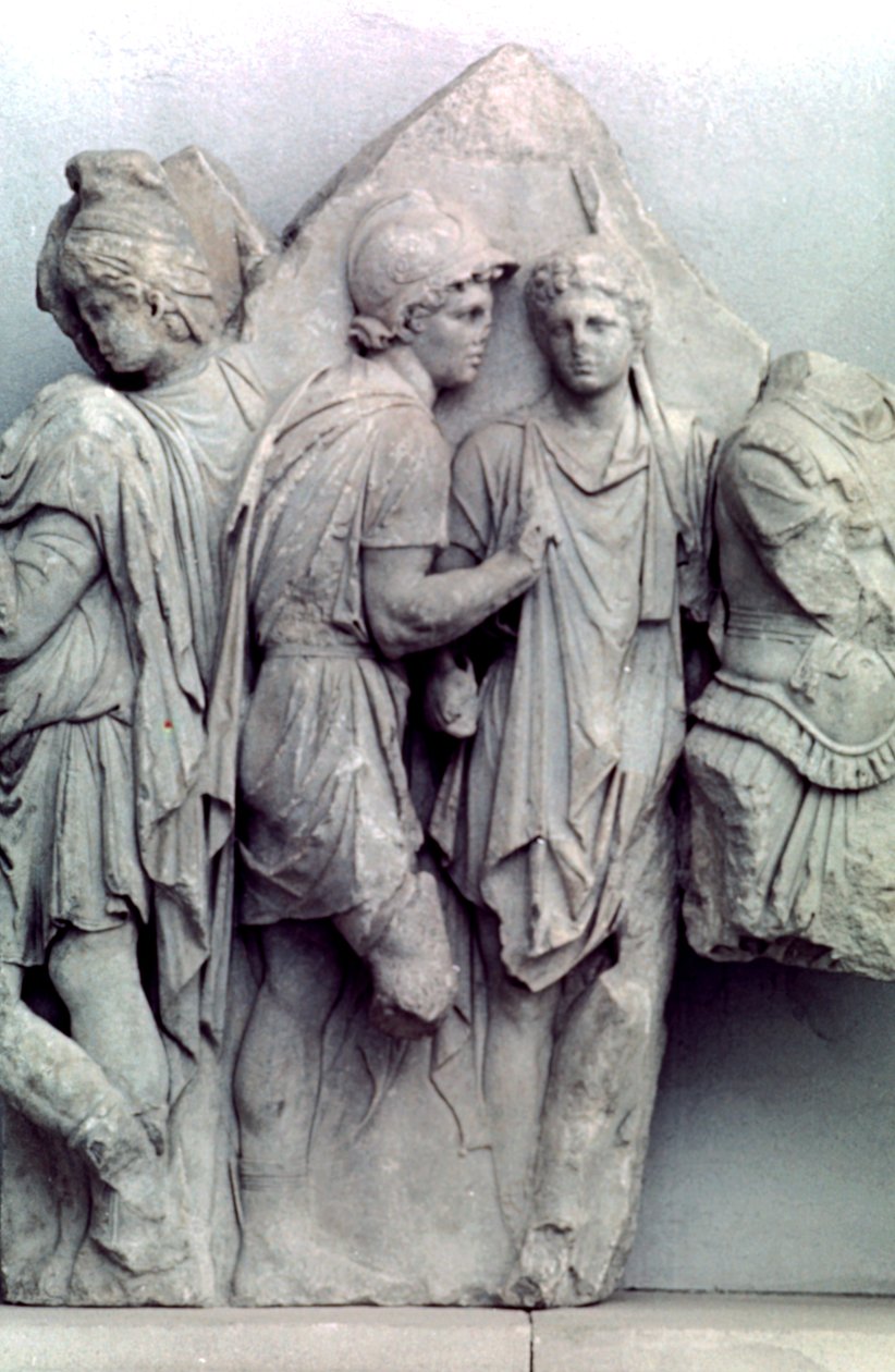 Detalje fra Telephus-frisen af Pergamon-alteret, 164-156 f.Kr af Unbekannt