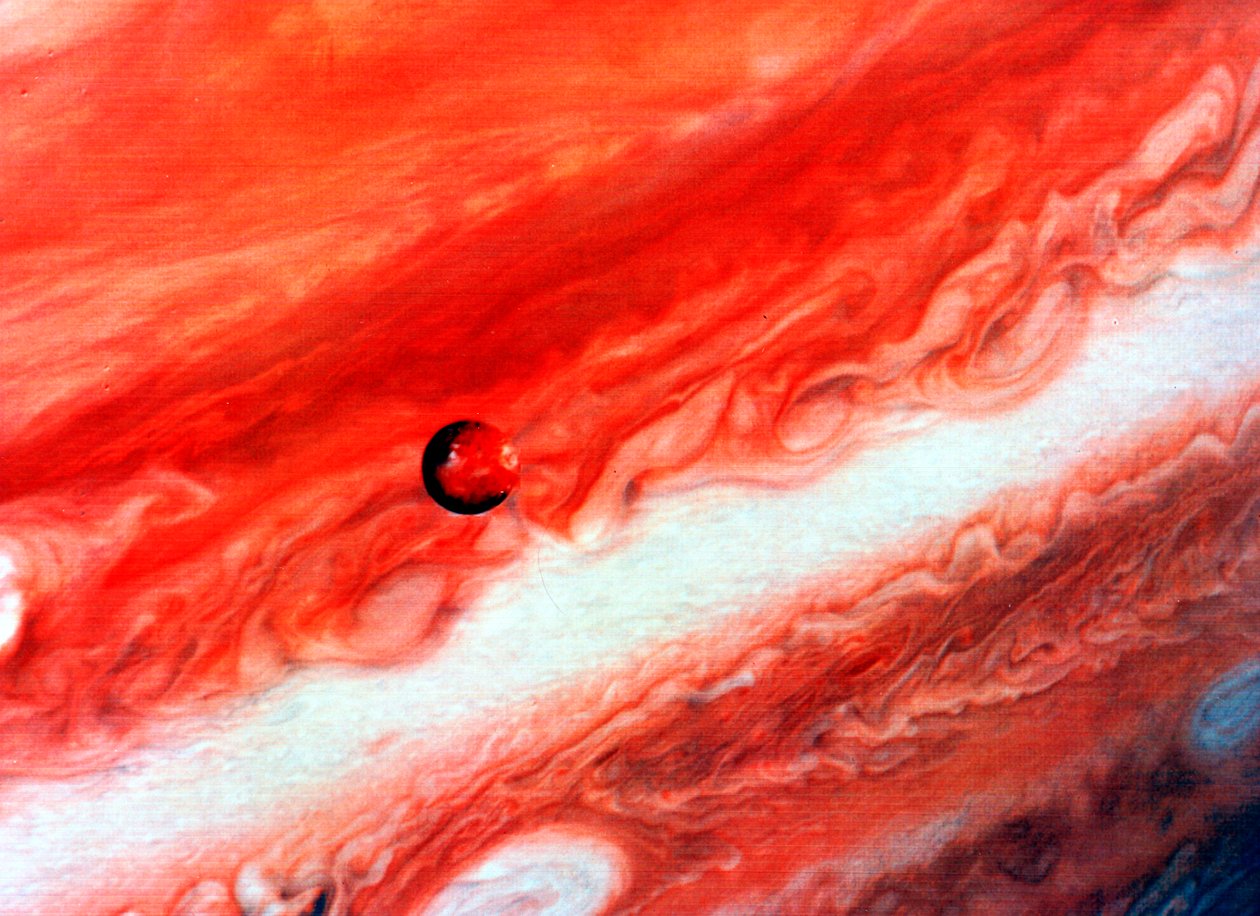 Detalje af Jupiter og dens indre satellit lo af Unbekannt
