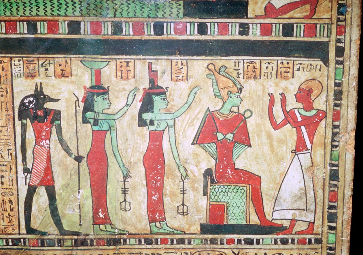 Detalje af en egyptisk begravelsesplade af Unbekannt