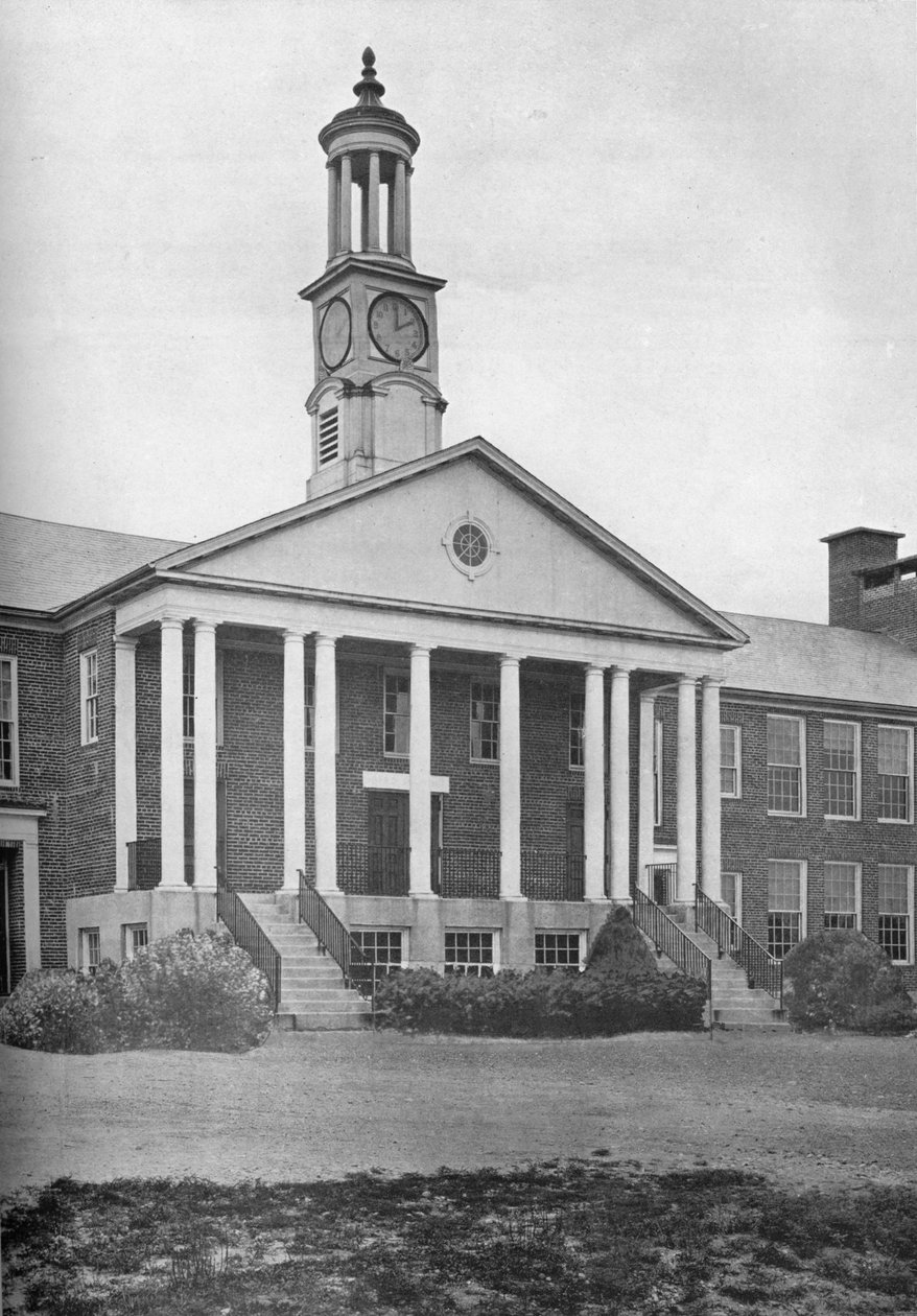 Detalje af indgangsfronten, Bird School Elementary and Junior High, Walpole, Massachusetts, 1922 af Unbekannt
