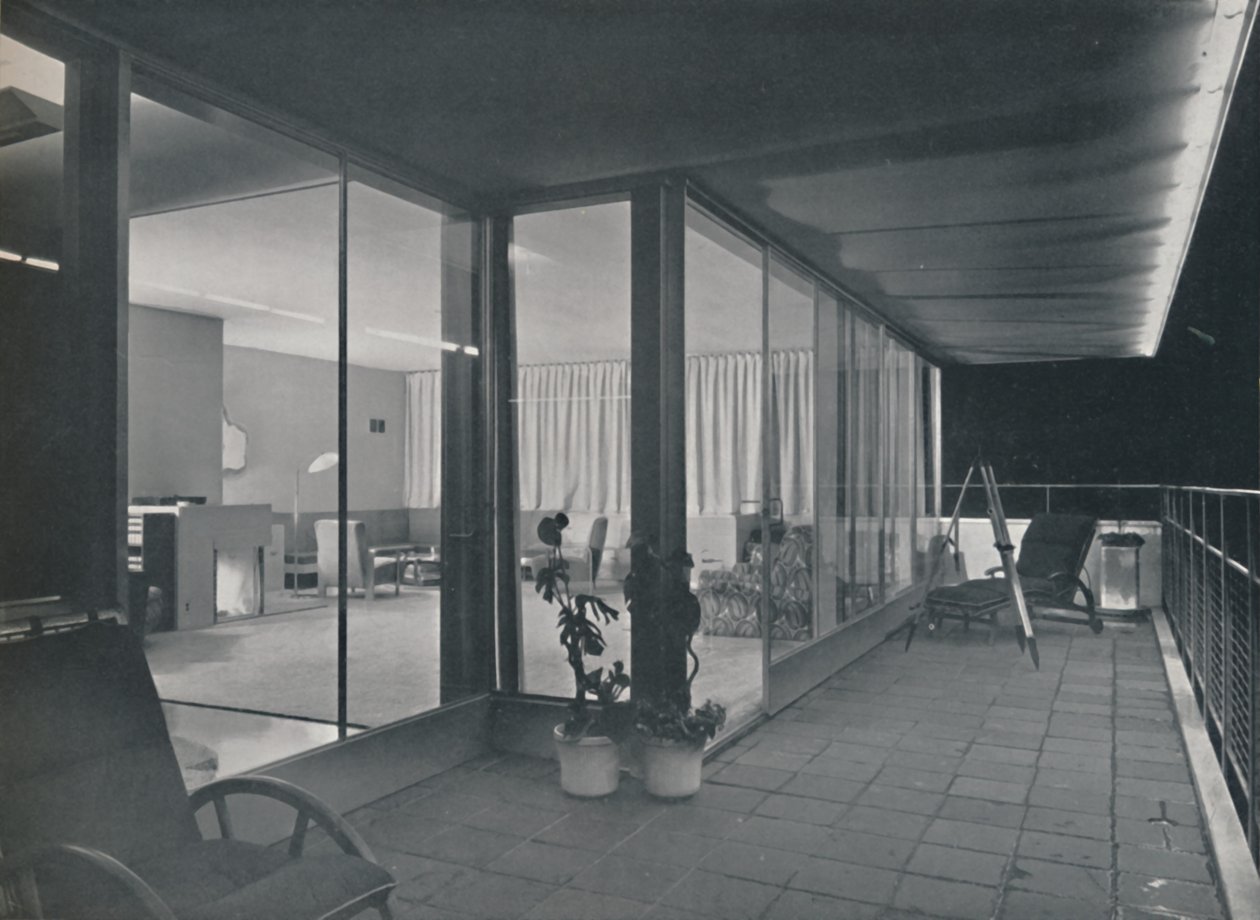Detaljer om Richard J. Neutras Multistory House, 1942 af Unbekannt