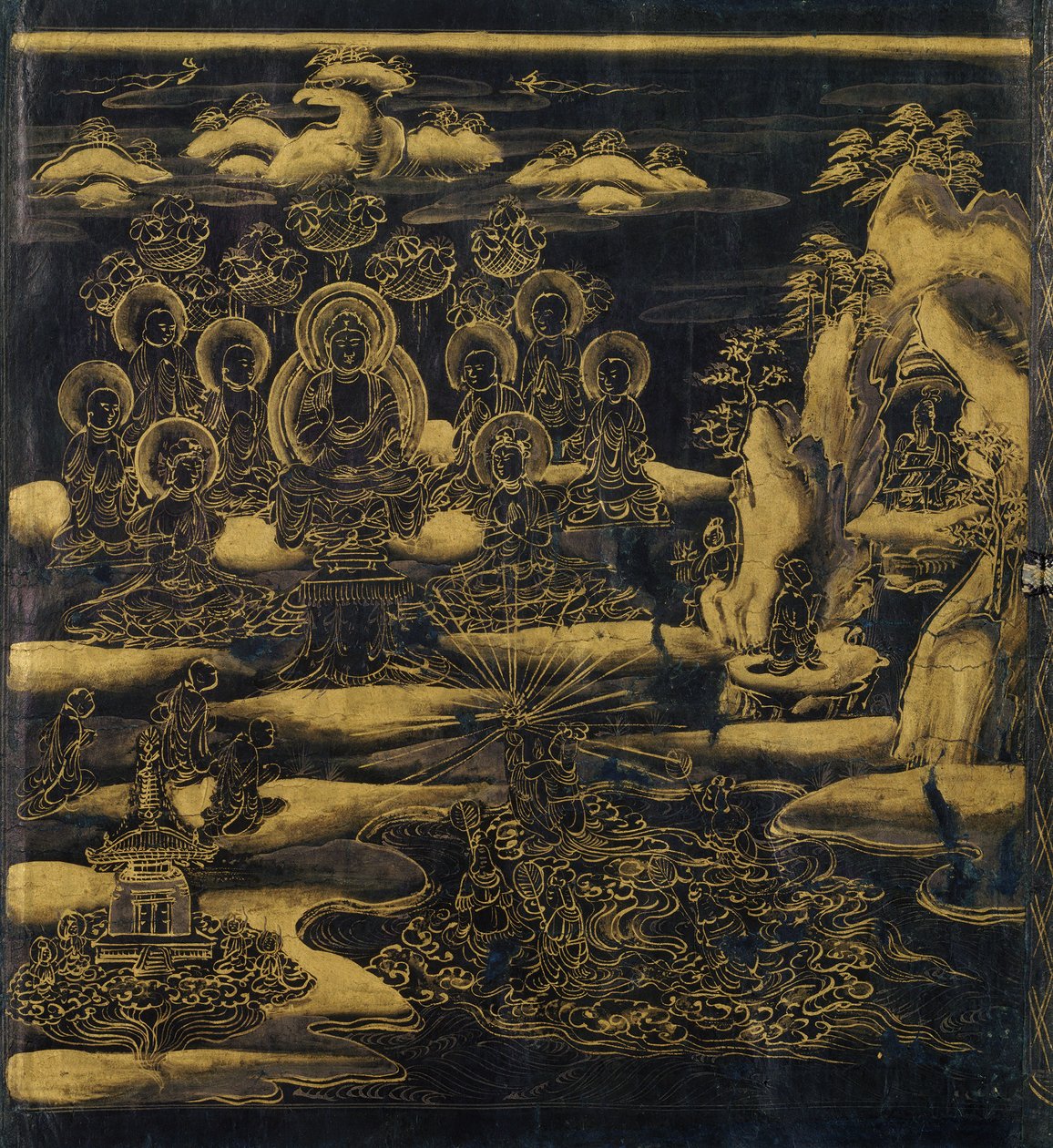 Devadatta, kapitel 12 i Lotus Sutra Hoke-kyo, Daibadatta-bon, 1100-tallet. af Unbekannt