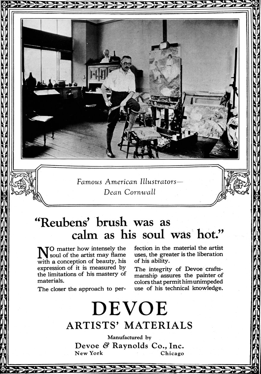 Devoe Artists Materialer: Berømte amerikanske illustratorer - Dean Cornwell, c1923, 1923 af Unbekannt