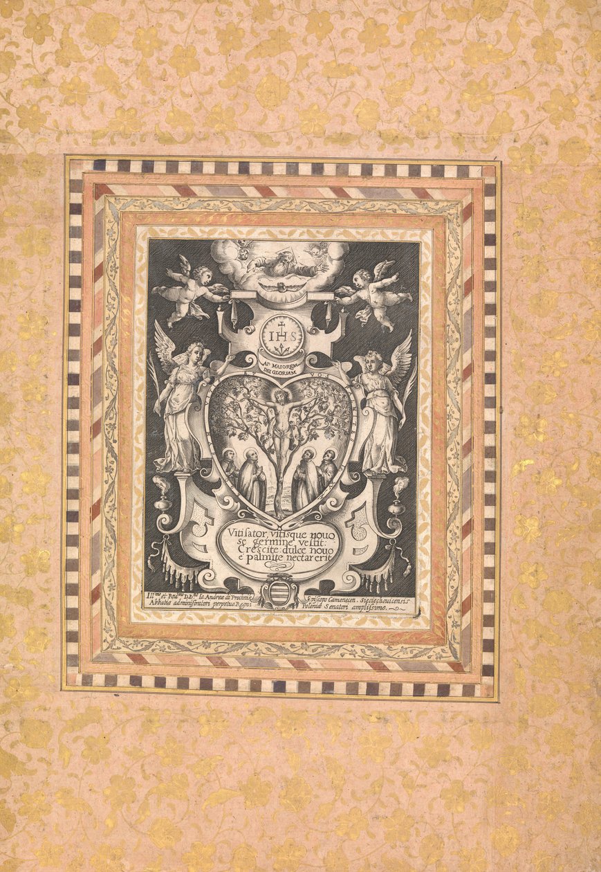 Andagtsscene, folio fra Bellini-albummet, ca. 1600. af Unbekannt