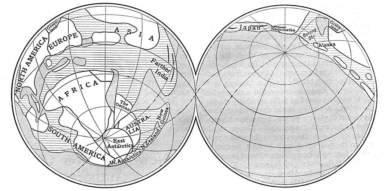 Diagram af Jorden under karbonperioden, 1922 af Unbekannt