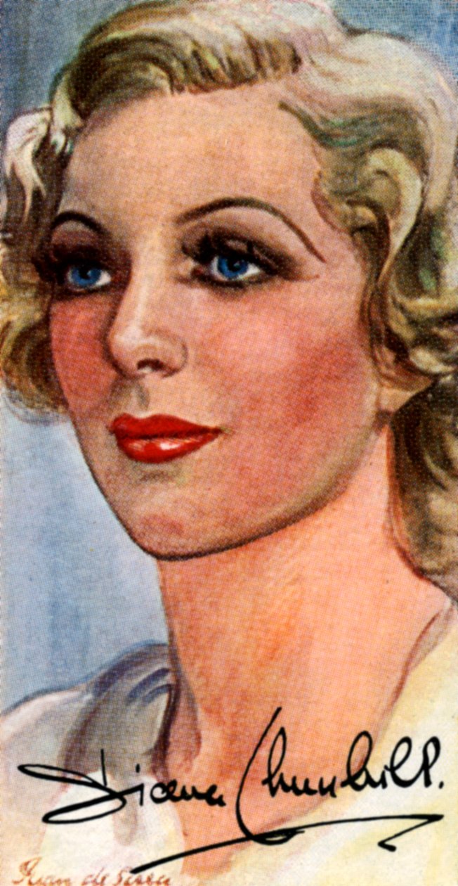 Diana Churchill, 1913-1994, engelsk film- og sceneskuespillerinde, 20. århundrede af Unbekannt