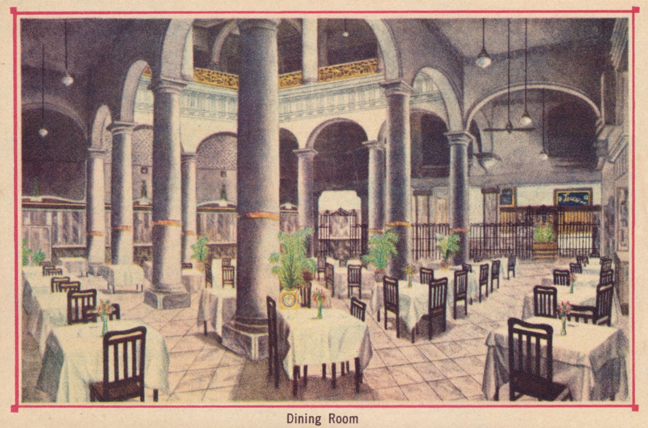 Spisestue - Hotel Florida - Havana - Cuba, c1910 af Unbekannt