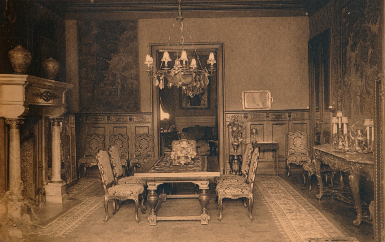 Spisestue på den cubanske ambassade i Bruxelles, Belgien, 1927. af Unbekannt