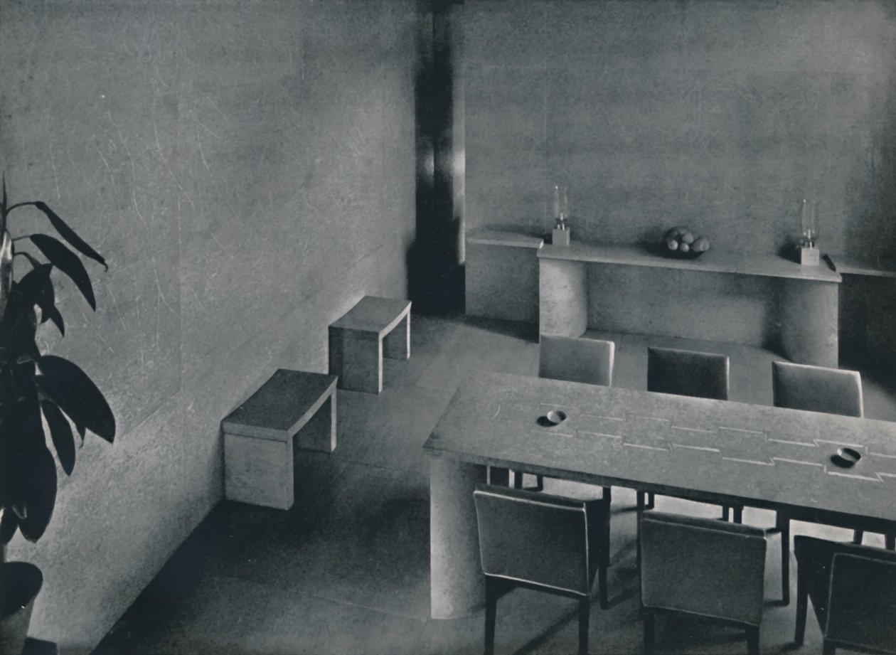 Spisestue af arkitekten Oliver Hill, F.R.I.B.A., 1942 af Unbekannt