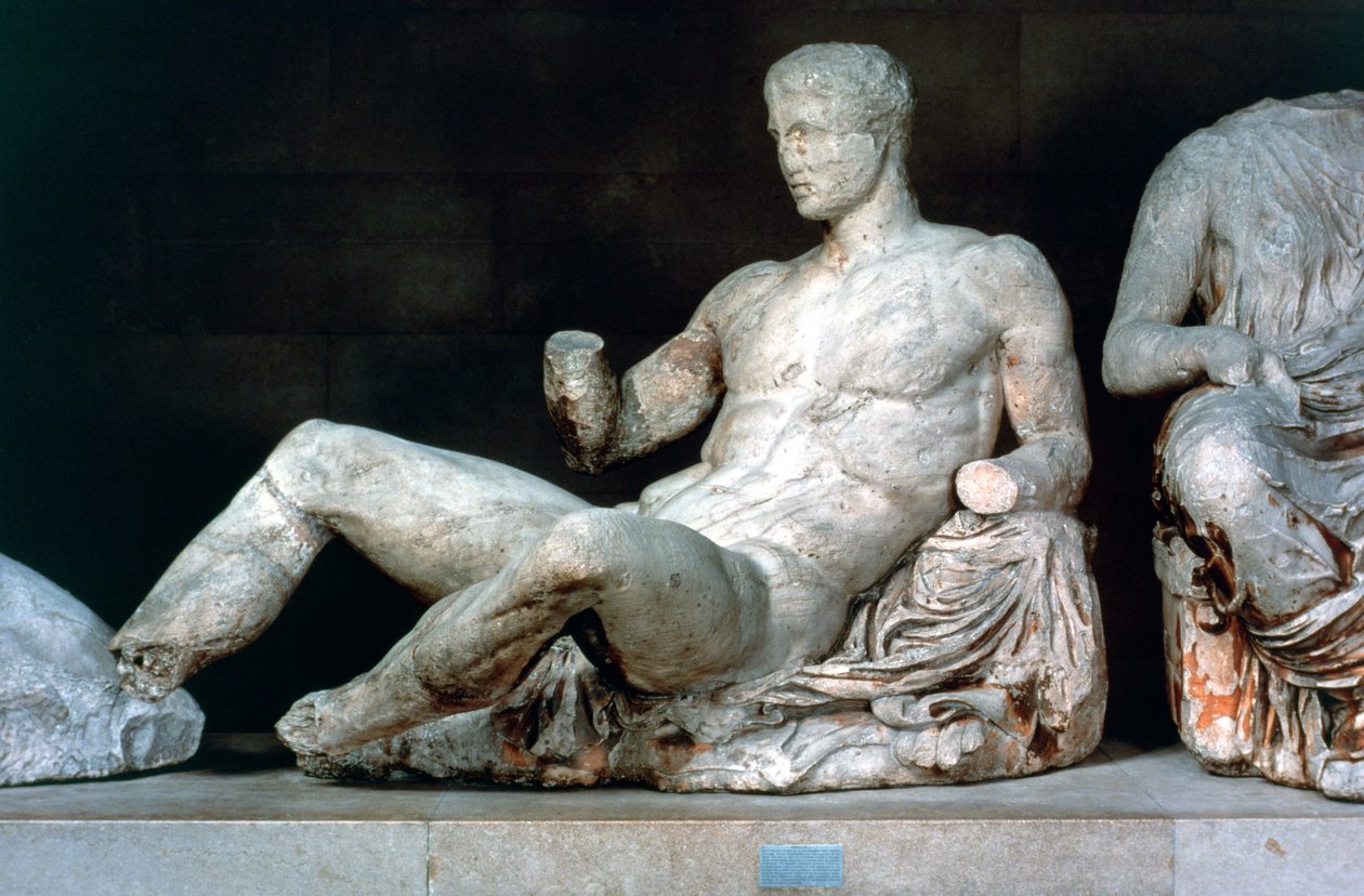 Dionysos, fra den østlige fronton af Parthenon, 447-432 f.Kr af Unbekannt