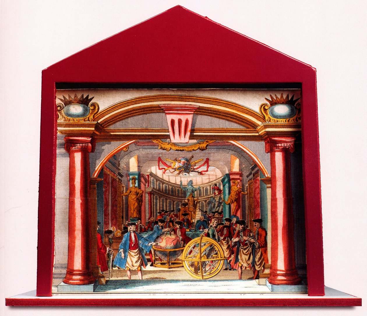 Diorama: Frimurer-Tyskland Frimurerskattenes tempel, 1750 af Unbekannt