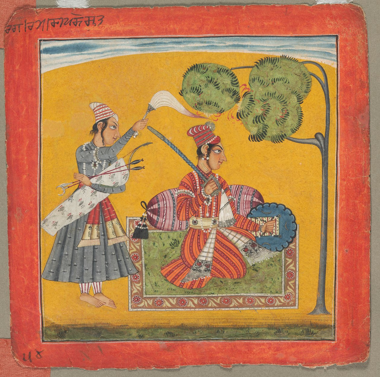 Dipak Raga, en af de seksogtredive melodier Ragamala: Personificerende kærlighed, ca. 1690. af Unbekannt