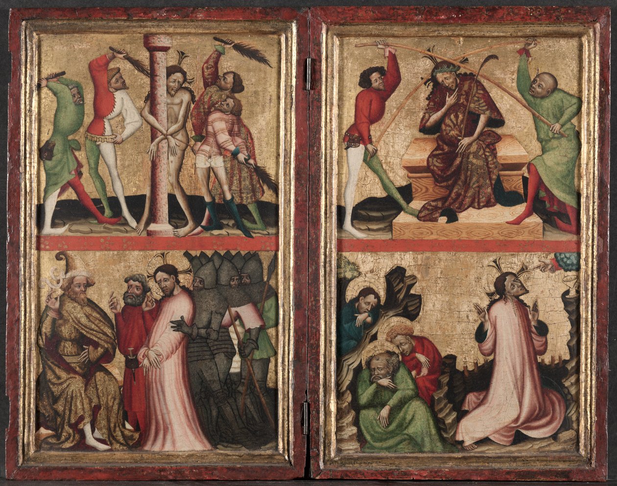 Diptykon med Kristi lidenskab, ca. 1400. af Unbekannt