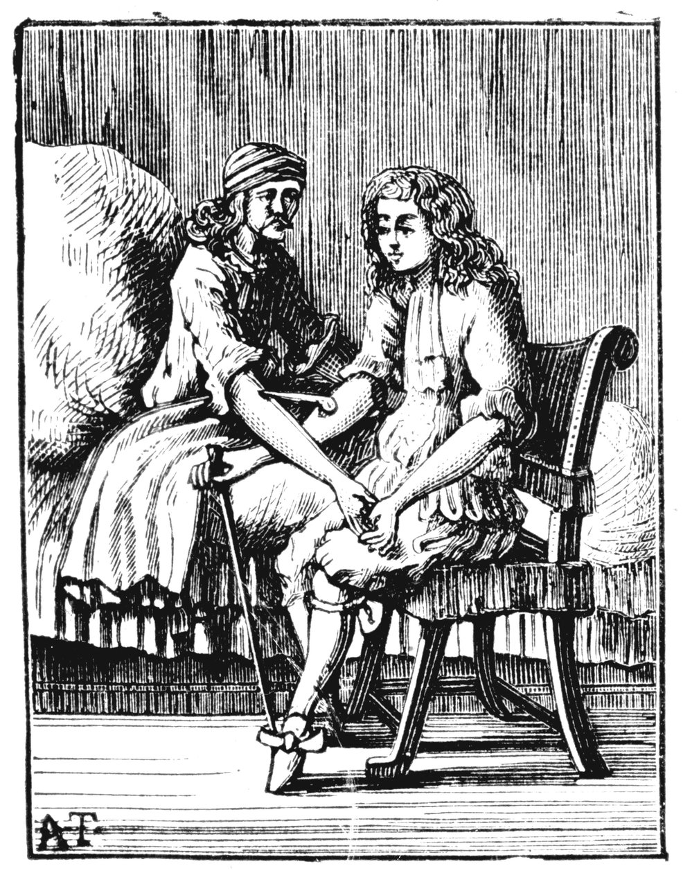 Direkte person-til-person blodtransfusion, 1679 af Unbekannt