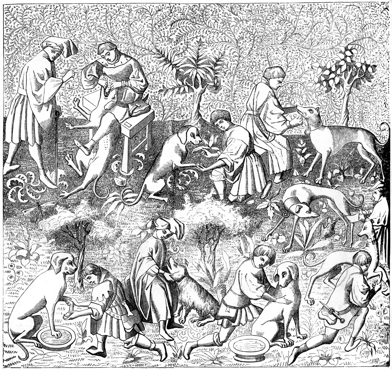 Hundesygdomme og deres kure, 1300-tallet 1849 af Unbekannt