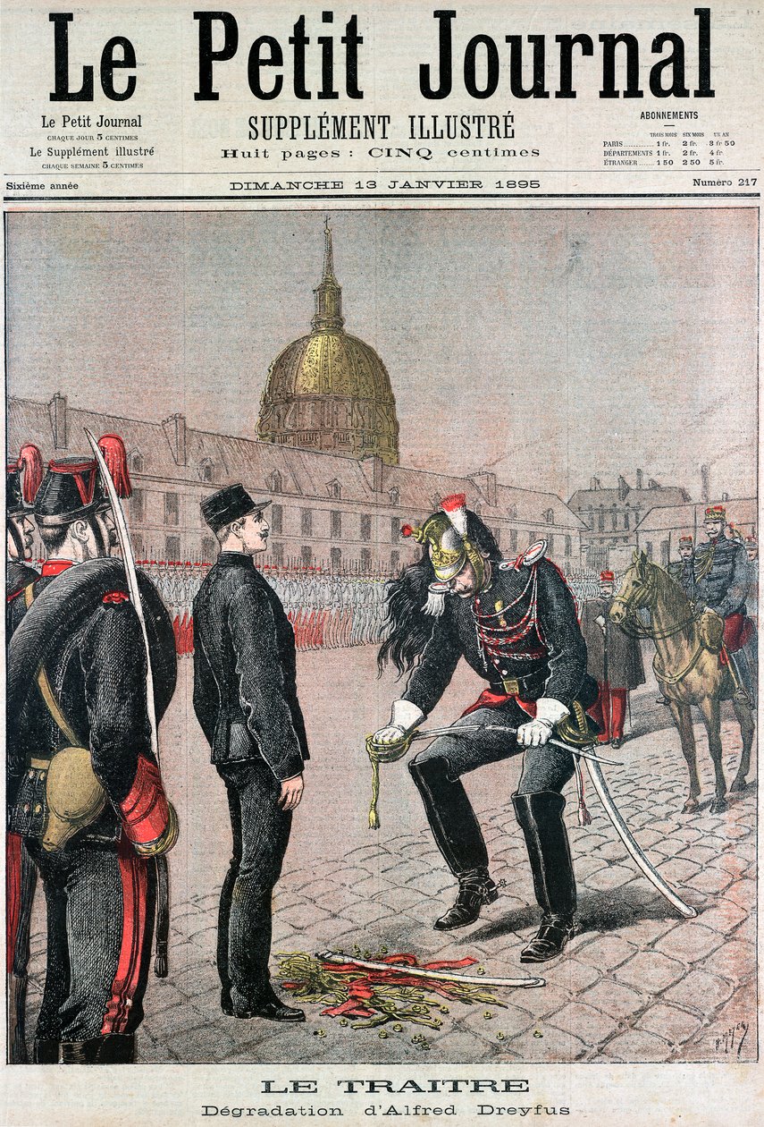 Vanære over Albert Dreyfus, 1895 af Unbekannt