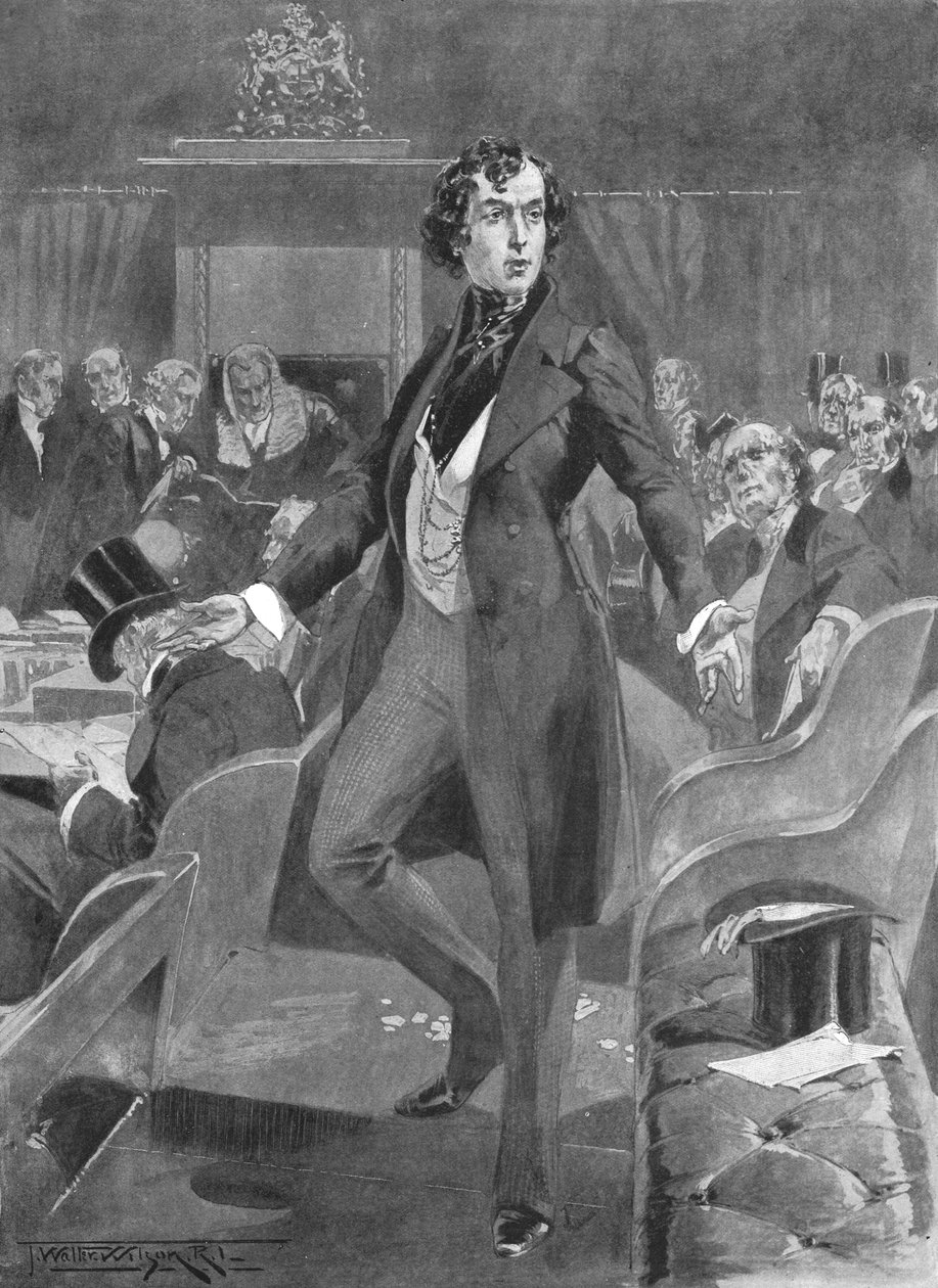 Disraelis første tale i Underhuset, London, 7. december 1837, 1901. af Unbekannt